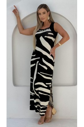 171175 - Vestido Longo Ramany Estampa Animal Print